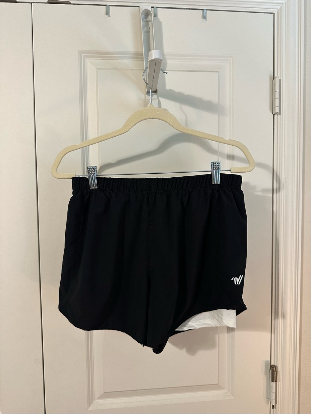 Varsity Black Women's Athletic Shorts with Inner Liner